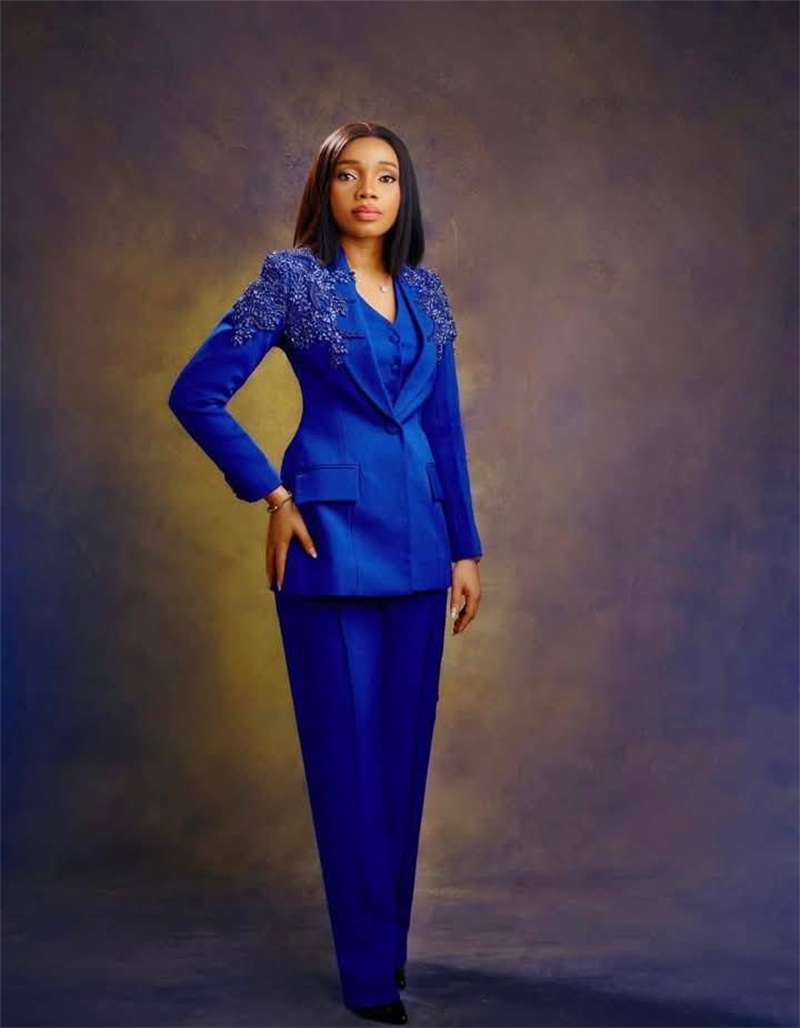 Women Formal Wear Coat - Royal Blue Formal Women Suits Set