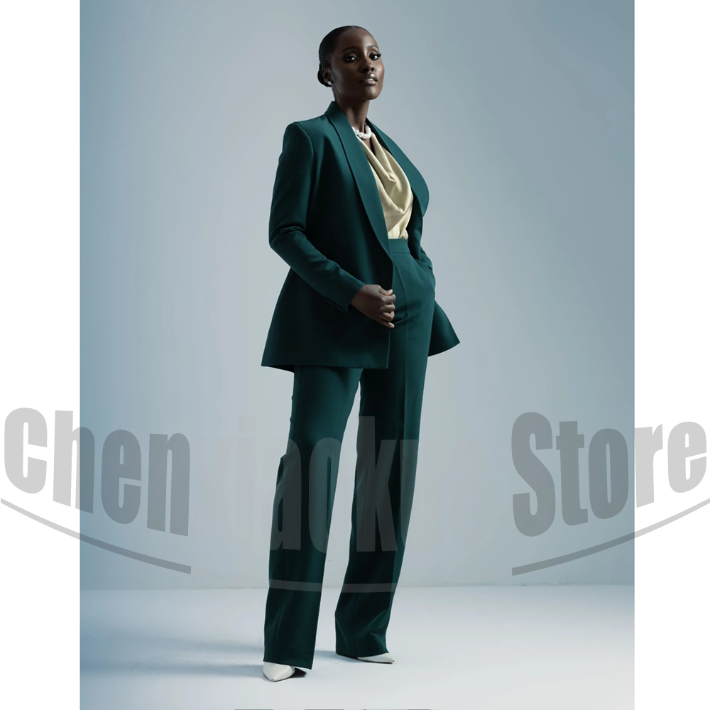 Women'S Office Formal Wear For Ladies - Women Suit Belted Blazer and Wide