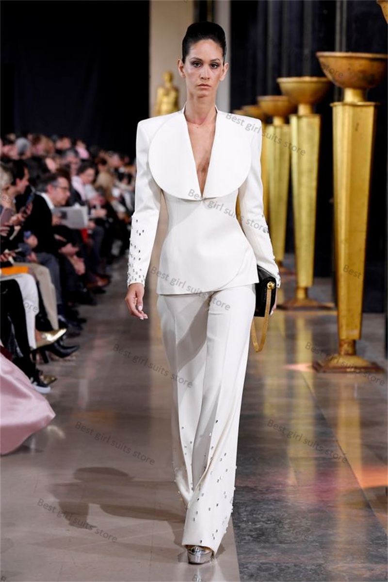 Elegant White Women Suit Set 2 - Women Formal Wear Tailor ulasan dan harga