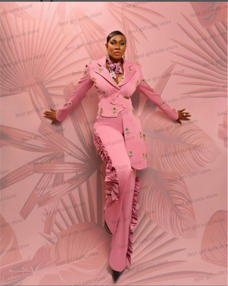 Pink Wedding Women Suit Set Bl - Women Formal Wear Coat ulasan dan harga