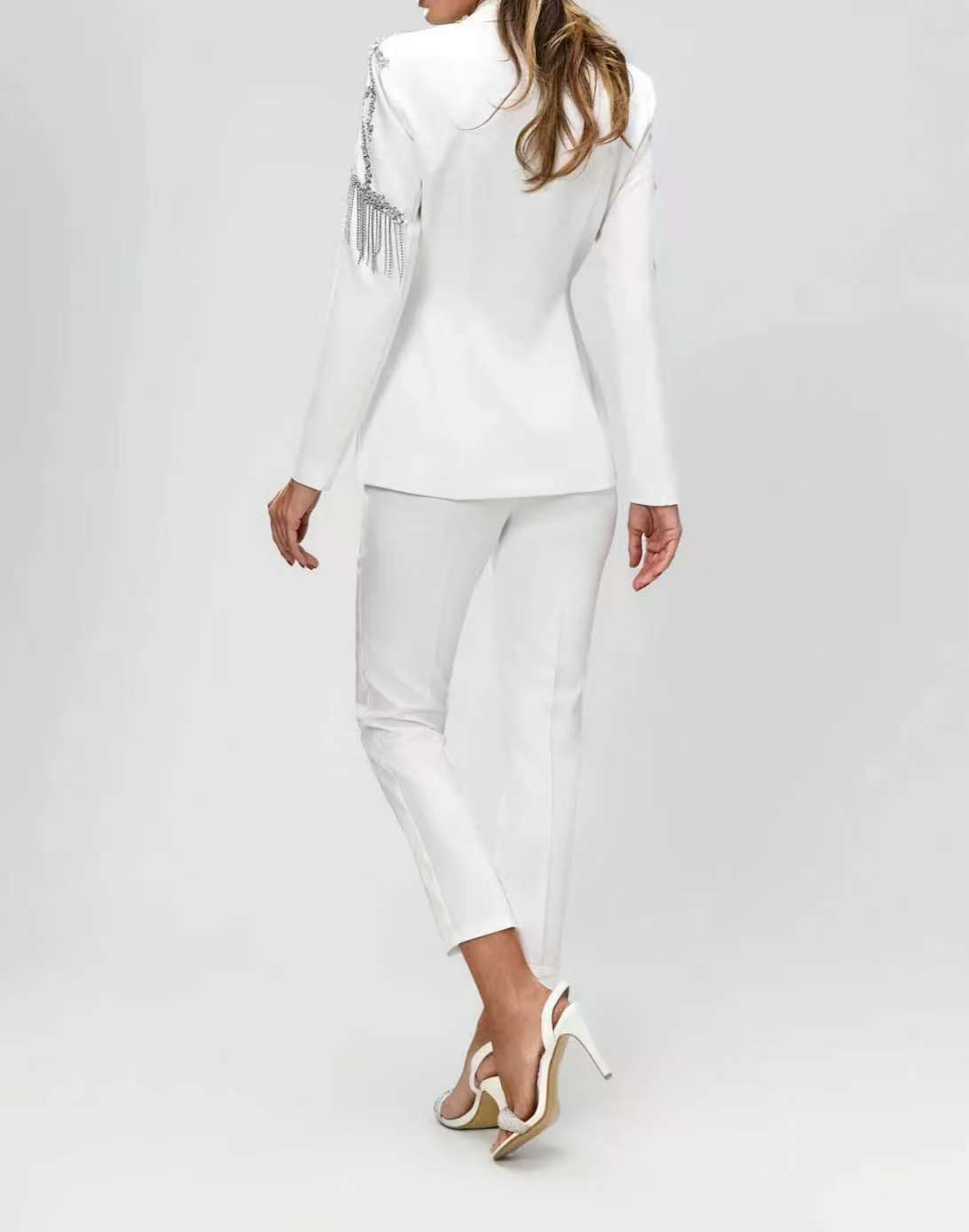 Crystals Beading Women Suit Se - Women'S Formal Wear For Wedding Guest ulasan dan harga