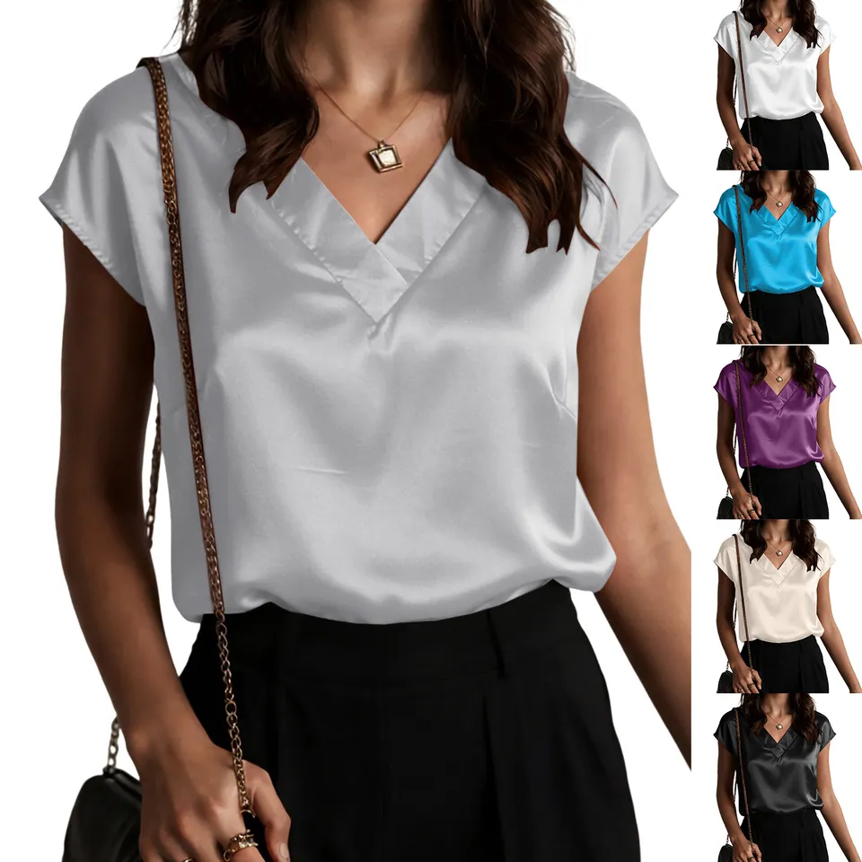 Women Silk Satin Tank Tops V N - Silk Camisole Work ulasan dan harga