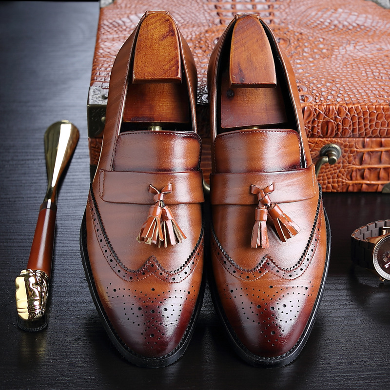Classic Men's Leather Tassel L - Formal Wear Women'S Loafers ulasan dan harga