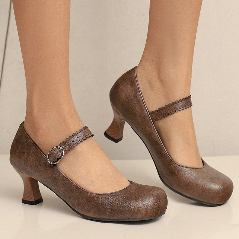 Women Retro Mary Jane Pumps Ro - Formal Women Daily Wear Shoes ulasan dan harga