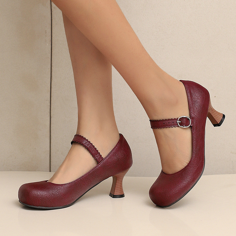 Women Retro Mary Jane Pumps Ro - Formal Women Daily Wear Shoes ulasan dan harga