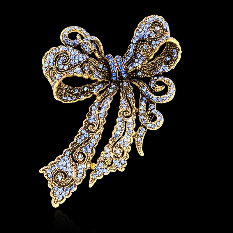 Vintage Bow-Shaped Brooch, Ele - Women'S Formal Wear Accessories ulasan dan harga