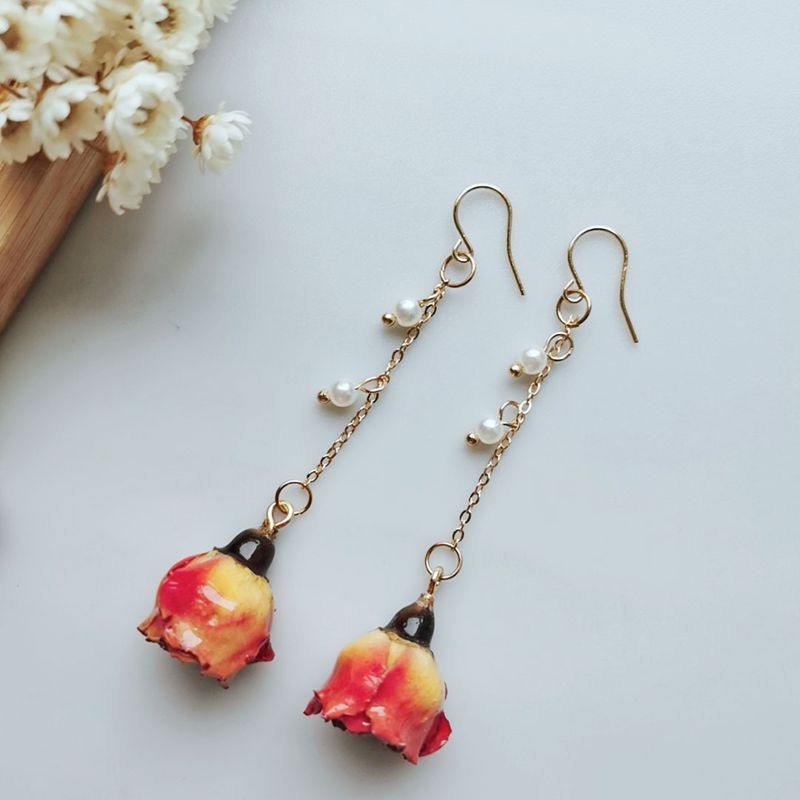 Elegant Immortal Rose Pearl Ta - Pearl Earring Stud ulasan dan harga