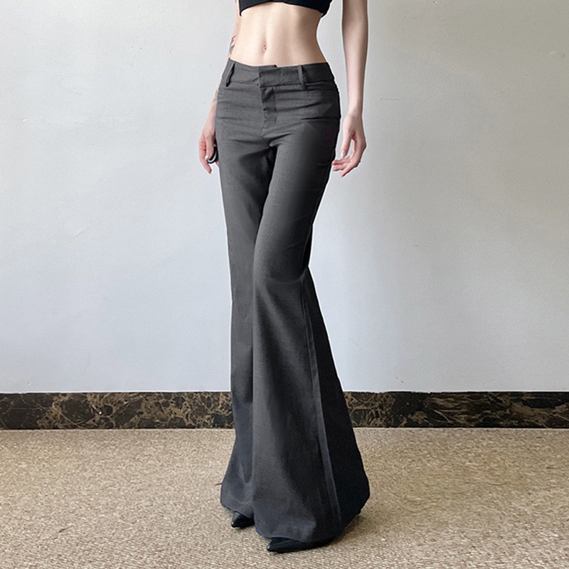 Grey Full Length Pants Micro F - Tailored Trouser Wide ulasan dan harga