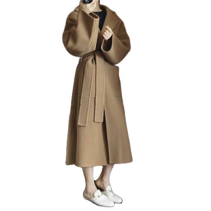 Elegant Women's Long Coat 100% - Women Formal Wear Coat ulasan dan harga