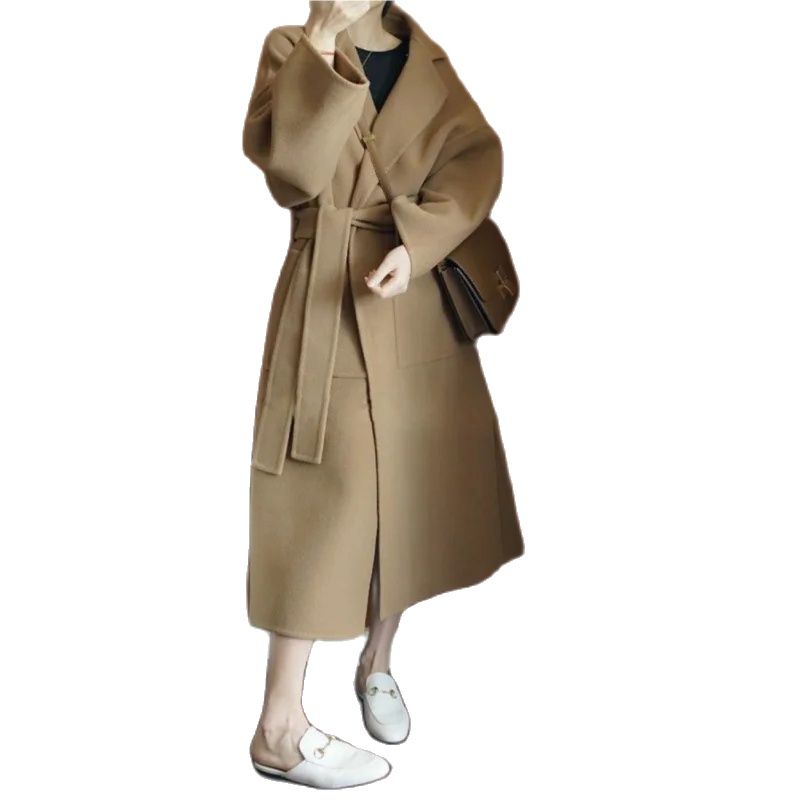Elegant Women's Long Coat 100% - Women Formal Wear Coat ulasan dan harga