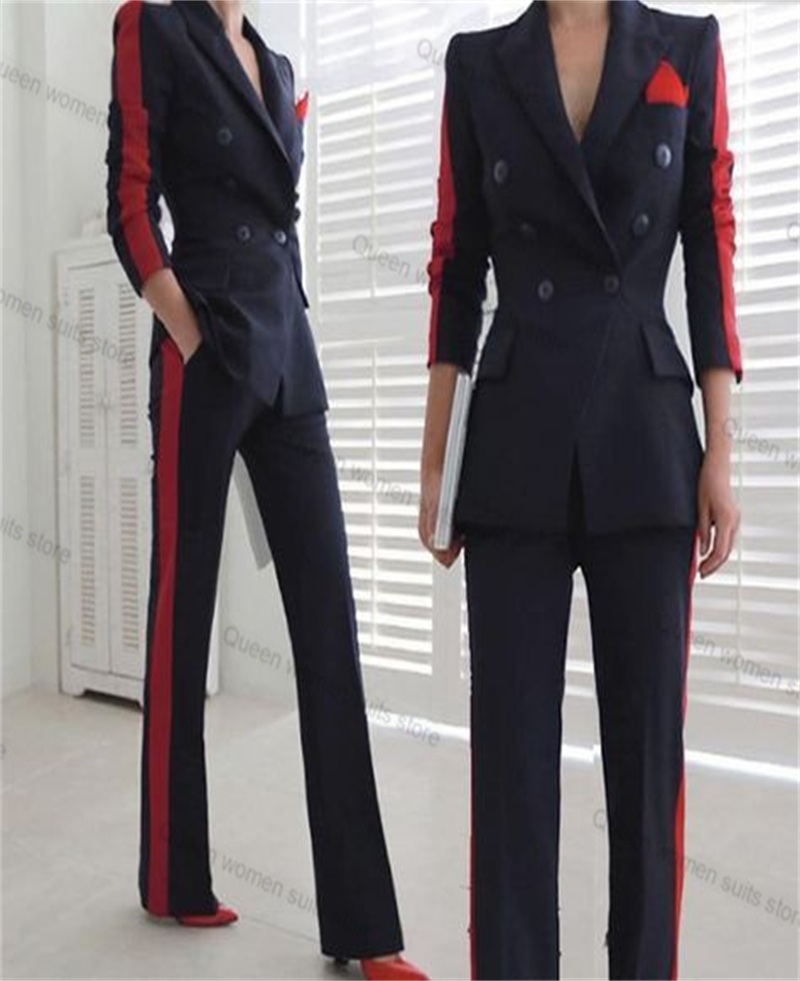 Red Black Autumn Women Suit Se - Women Formal Wear Coat ulasan dan harga