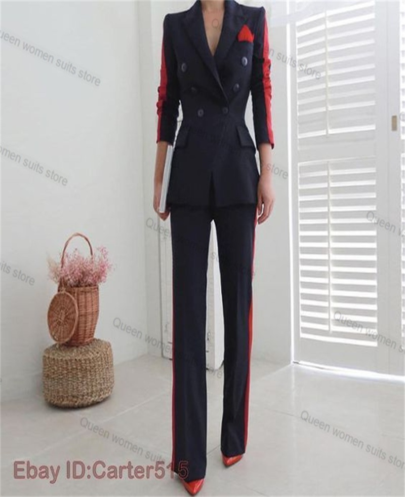 Red Black Autumn Women Suit Se - Women Formal Wear Coat ulasan dan harga