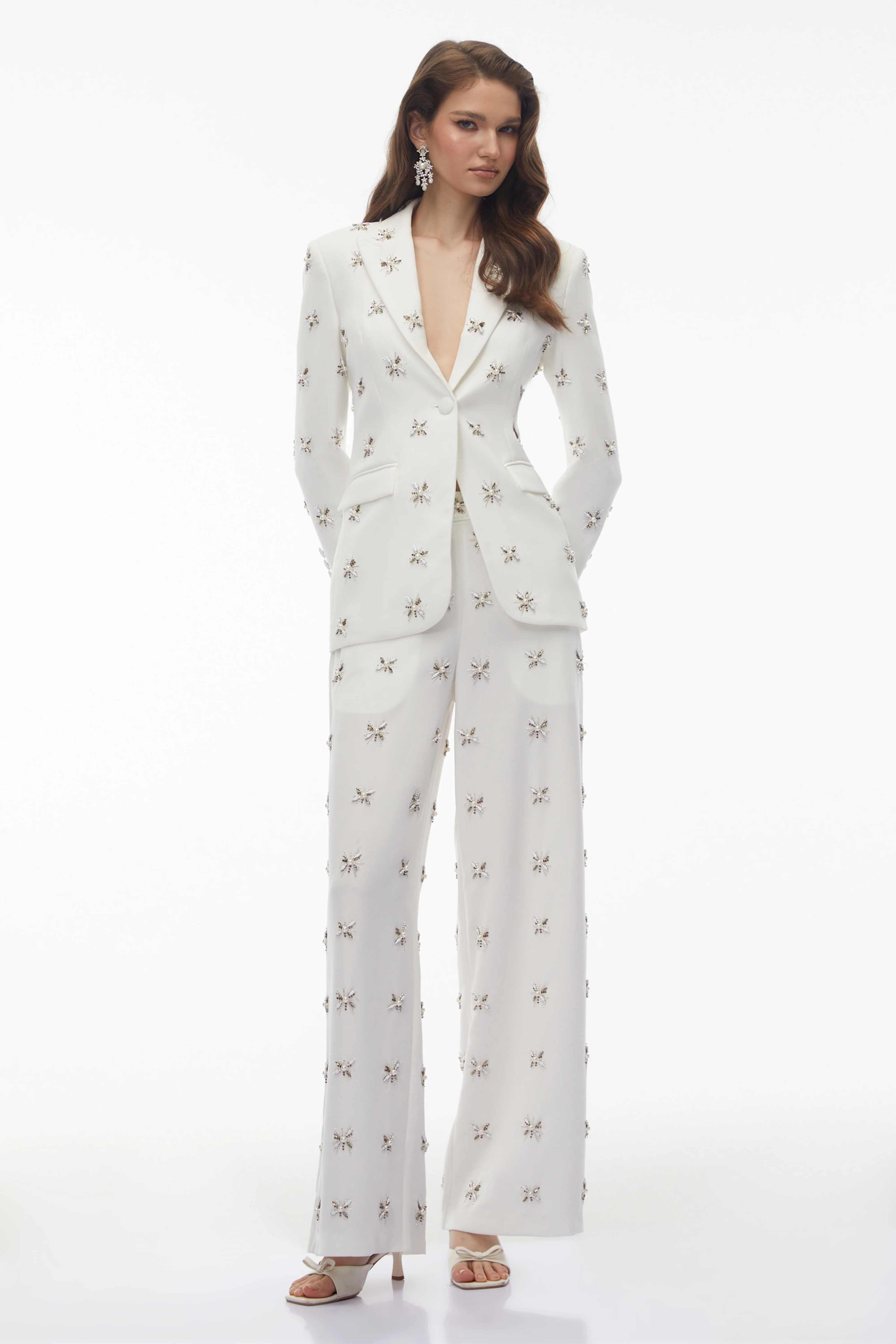 Elegant Women 2 Pieces Suit Cr - Formal Gala Wear Women ulasan dan harga