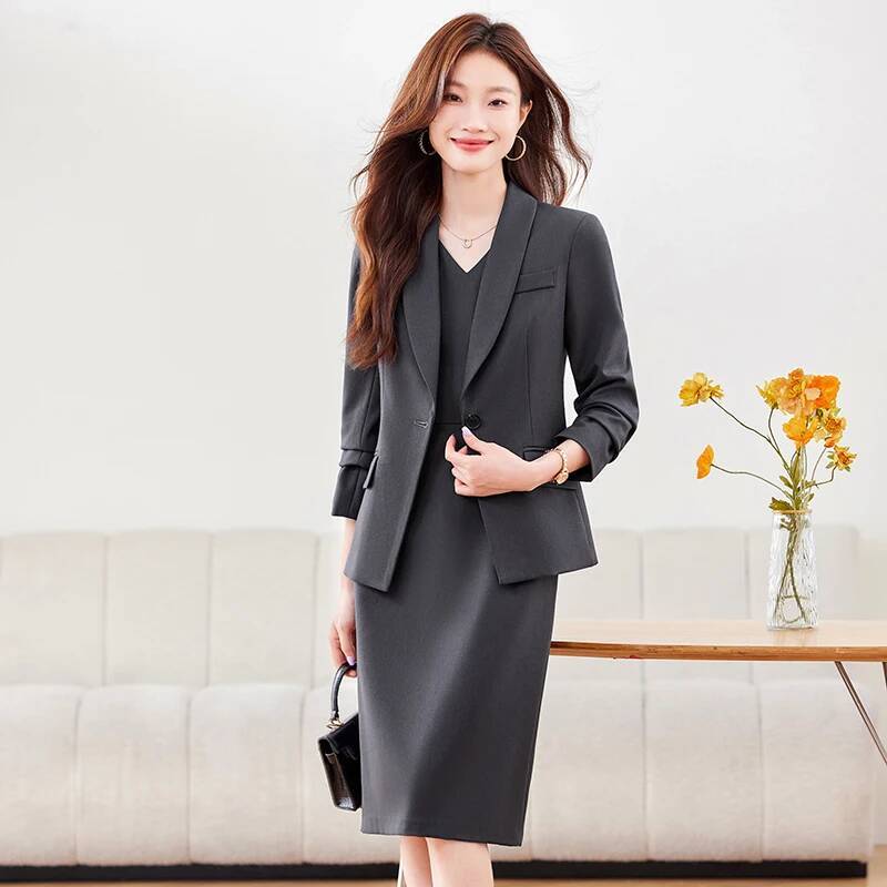 High Quality Fabric Women Busi - Women Formal Wear Coat ulasan dan harga