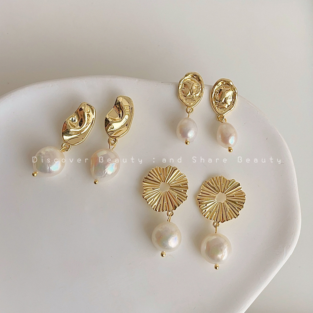 DIY accessories French retro b - Pearl Earring Stud ulasan dan harga