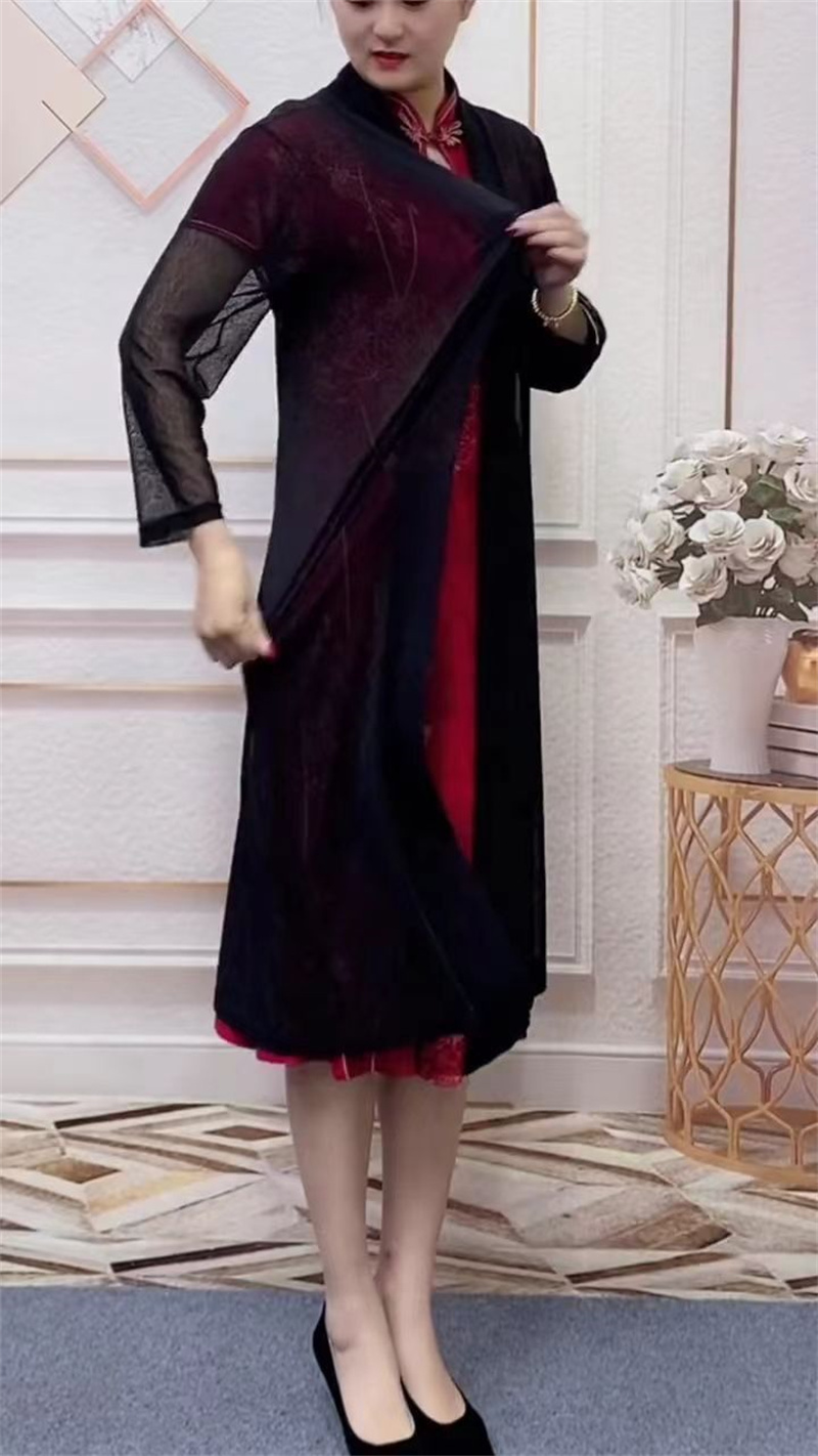 Wearing a high-end new mesh sh - Elderly Women Formal Wear ulasan dan harga