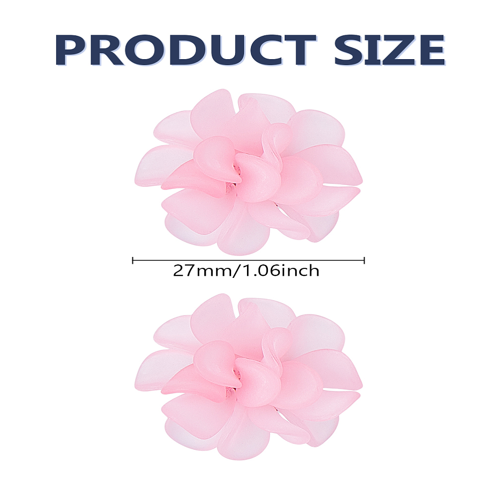 1Pair Flower Acrylic Stud Earr - Pearl Earring Stud ulasan dan harga