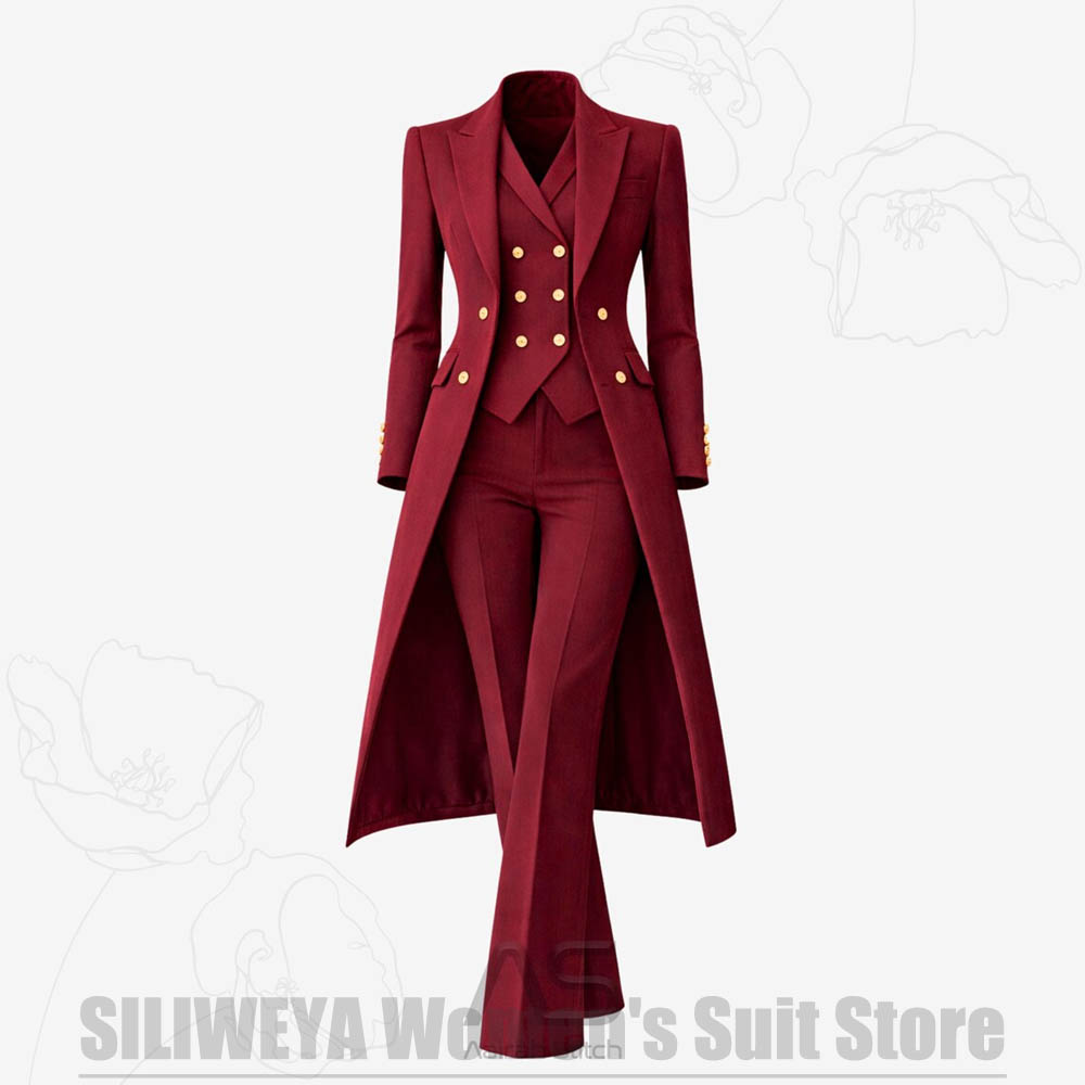 Women's Suit 3 Piece Double Br - Women Formal Wear Coat ulasan dan harga