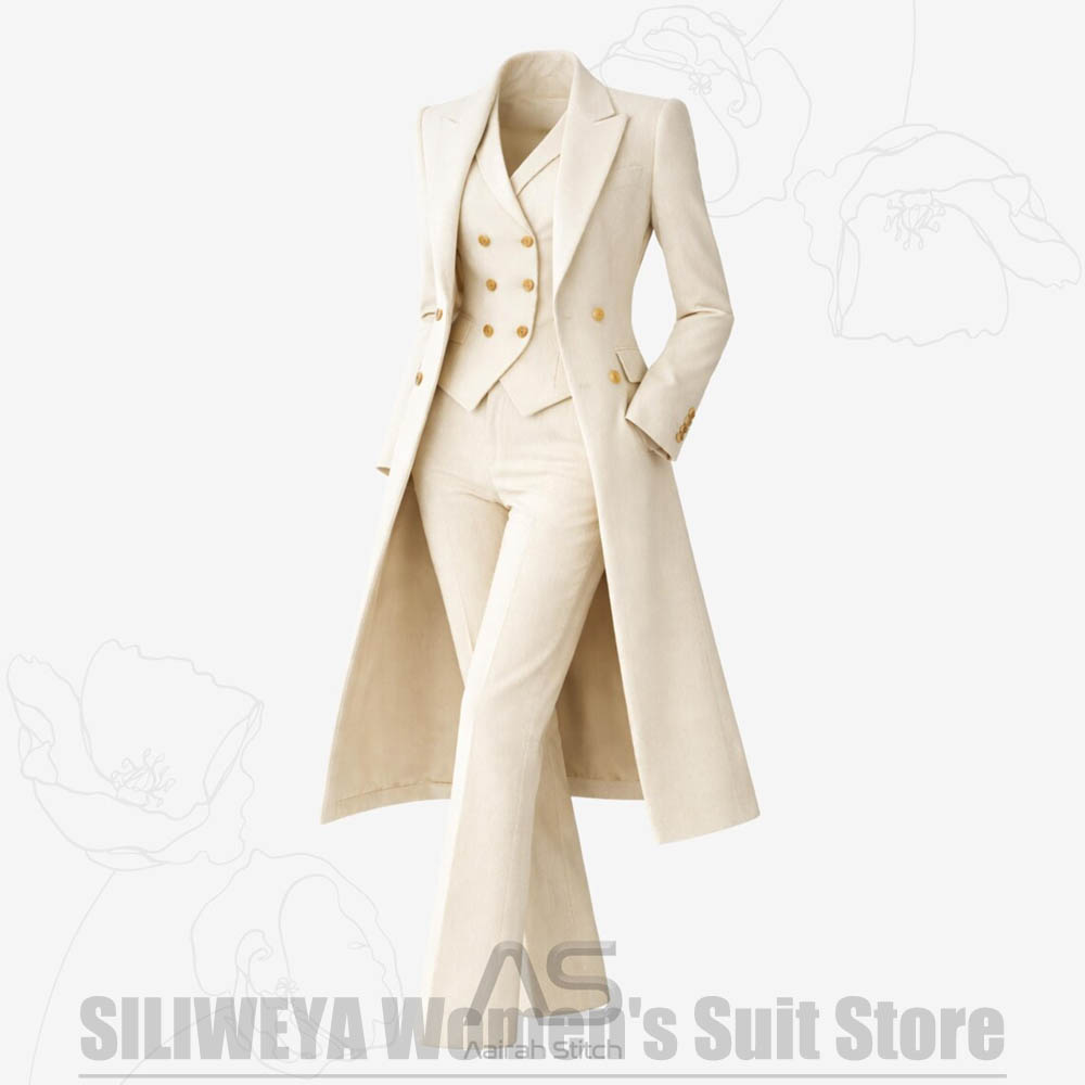 Women's Suit 3 Piece Double Br - Women Formal Wear Coat ulasan dan harga