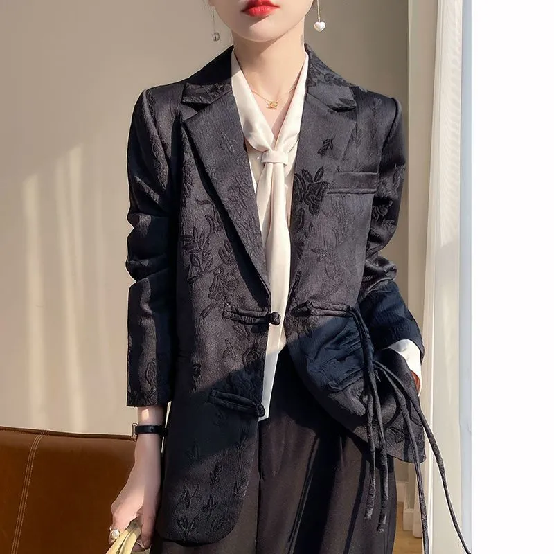 Women's White Textured Blazer  - Women Formal Wear Coat ulasan dan harga