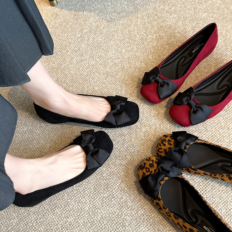 Multi-Color Suede Ballet Flats - Formal Women Daily Wear Shoes ulasan dan harga