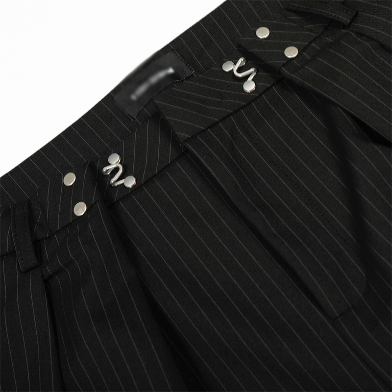 Men's Pinstripe Wide Leg Dress - Tailored Trouser Wide ulasan dan harga