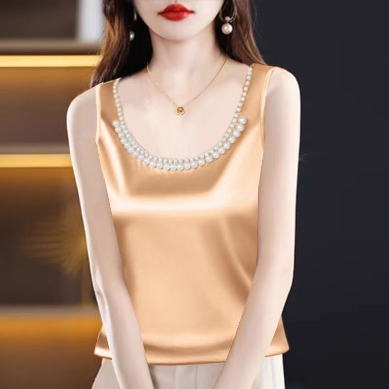 Solid Satin Silk Camisole Crop - Silk Camisole Work ulasan dan harga