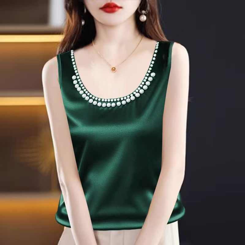 Solid Satin Silk Camisole Crop - Silk Camisole Work ulasan dan harga