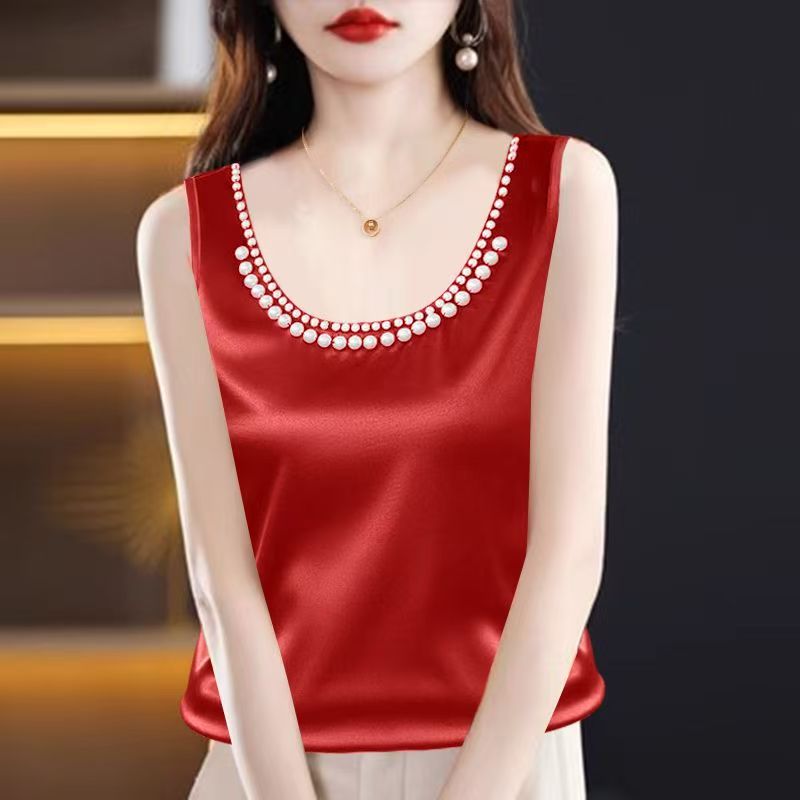 Solid Satin Silk Camisole Crop - Silk Camisole Work ulasan dan harga