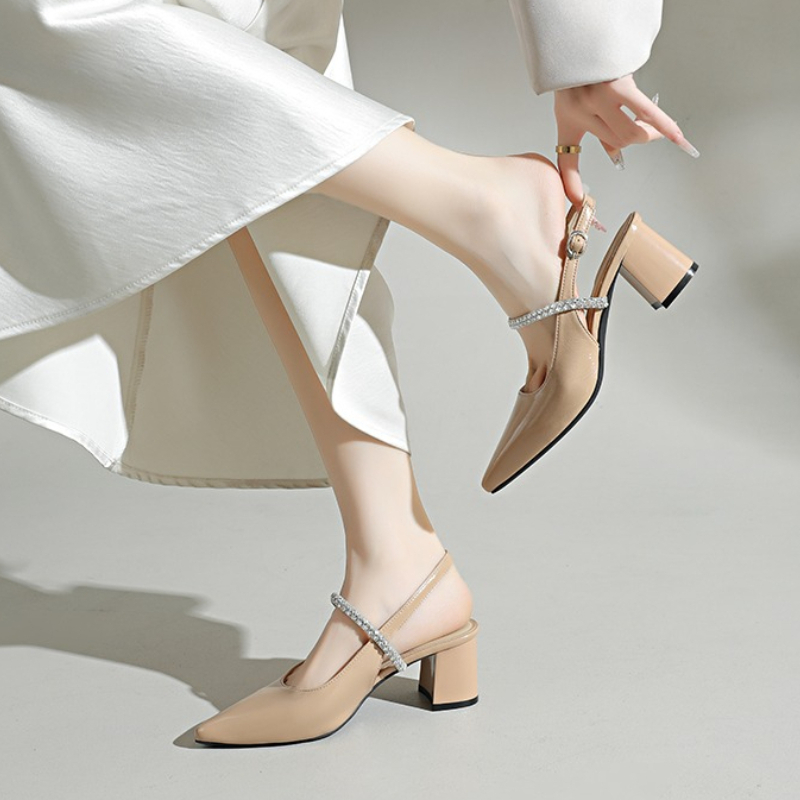 Women's Square Toe Rhinestone  - Formal Women Daily Wear Shoes ulasan dan harga