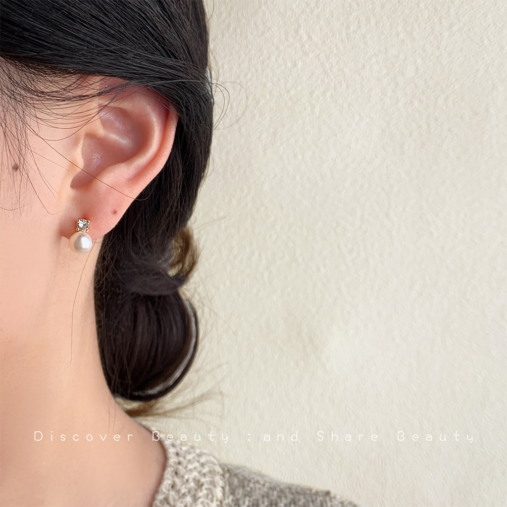 DIY accessories Small daily na - Pearl Earring Stud ulasan dan harga