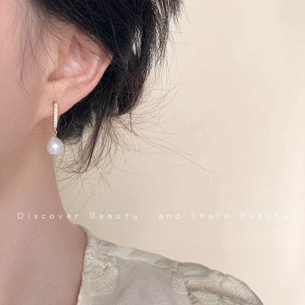 DIY accessories Small daily na - Pearl Earring Stud ulasan dan harga