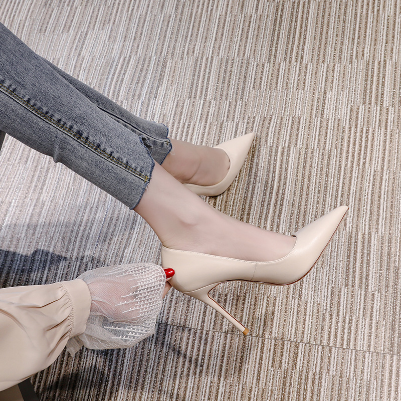 Women Nude Satin Pointed Toe S - Formal Women Daily Wear Shoes ulasan dan harga